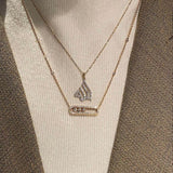 Olivia - Floating Stone Necklace