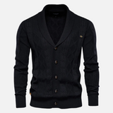 Leo - Soft-Blend Argyle Cardigan