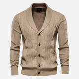Leo - Soft-Blend Argyle Cardigan