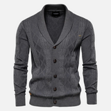 Leo - Soft-Blend Argyle Cardigan