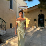 Barbara - Maxi Dress in Satin