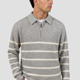Declan - Striped Half-Zip Jumper