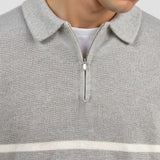 Declan - Striped Half-Zip Jumper