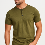 Blake - Button-Collar Henley Shirt