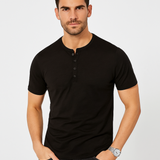 Blake - Button-Collar Henley Shirt