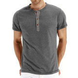 Elijah - Soft-Knit Collar Henley T-Shirt