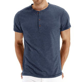 Elijah - Soft-Knit Collar Henley T-Shirt