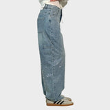 Zoe - Wide Leg Jewel Detail Jeans