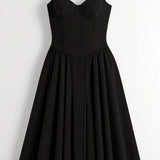 Kelsey - Structured Corset Midi Dress