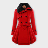 Tess - Elegant Coat with Faux Fur