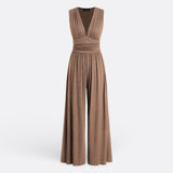Hannah - Sleeveless Wide-Leg Jumpsuit