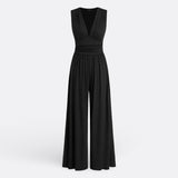 Hannah - Sleeveless Wide-Leg Jumpsuit