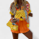 Diana - Elegant Polka Dot Short Set