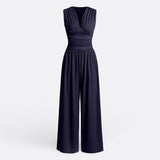 Hannah - Sleeveless Wide-Leg Jumpsuit