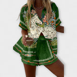 Beatriz - Short Jacket with Horse Print