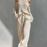 Fashion Knit and Linen Set