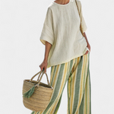 Olivia - Bamboo Linen Olive Set