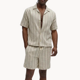 Cooper - Textured Knit Polo Set