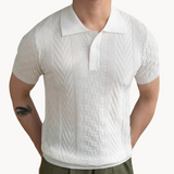Joshua - Textured Jacquard-Blend Polo