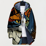 Zoey - Cat Face Print Cardigan