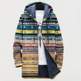 Brielle - Wavy Tribal Print Coat