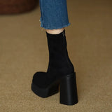 Skye - Modern Faux Suede Comfort Boots