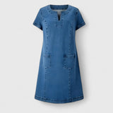 Christine - Elegant Denim Dress