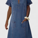 Christine - Elegant Denim Dress