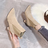 Erin - Faux Suede Platform Boots