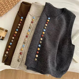 Harriet - Knit Button Vest