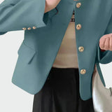 Lena - Gold Button Blazer