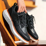 Angus - Oxford Faux Leather Sneakers