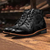 Nate - Retro Round-Toe Boots