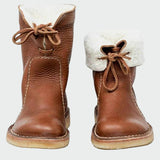 Annika - Waterproof Warm-Lined Faux Leather Ankle Boots