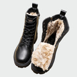 Freya - Faux Leather Winter Boots