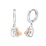 Willow - Cat Hug Round Clasp Earrings