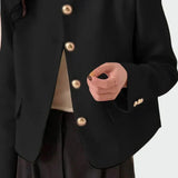 Lena - Gold Button Blazer