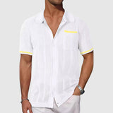 Elijah - Contrast Camp-Collar Shirt