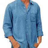 Felix - Long Denim-Blend Shirt