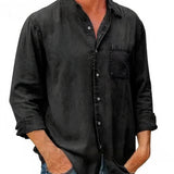 Felix - Long Denim-Blend Shirt