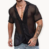 Declan - Short-Sleeve Hollow-Knit Shirt