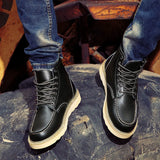 Nathan - Faux Leather Boots