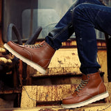 Nathan - Faux Leather Boots