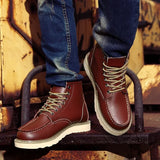 Nathan - Faux Leather Boots
