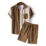 Ethan - Waffle Shirt Two-Piece Set
