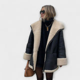 Nora - Faux Leather Coat