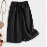 Washed Midi Skirt