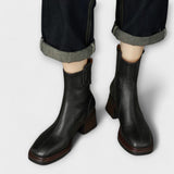 Lara - Women's Rubber and Faux Leather Boots