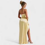Lily - Asymmetric Satin Evening Dress
