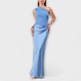 Chelsea - Asymmetric Satin Evening Dress